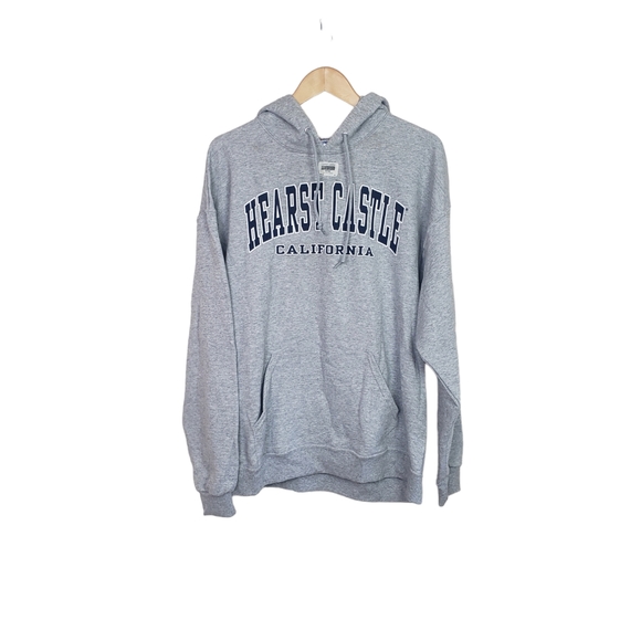 HEARST CASTLE Grey Blue Long Sleeve Hoodie Pullover Size XL - Picture 2 of 3